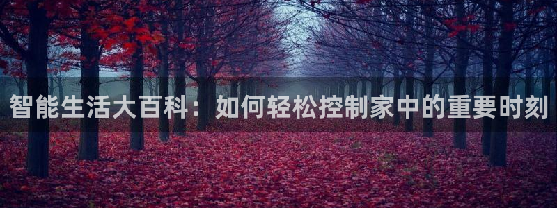 利记sbobet官网：智能生活大百科：如何轻松控制家中的重要