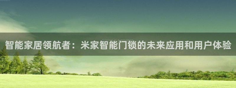 利记体育手机版官网：智能家居领航者：米家智能门锁的未来应用和