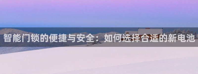 利记官网登录：智能门锁的便捷与安全：如何选择合适的新电池