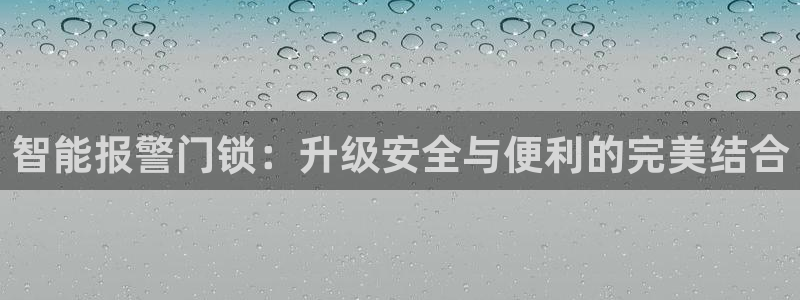 利记官网香菜1：智能报警门锁：升级安全与便利的完美结合