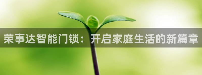 利记的官网：荣事达智能门锁：开启家庭生活的新篇章